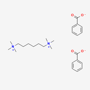 molecular formula C26H40N2O4 B14321932 Ammonium, hexamethylenebis(trimethyl-, dibenzoate CAS No. 103350-60-3