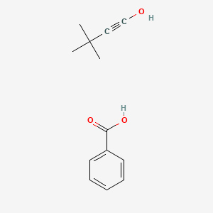 molecular formula C13H16O3 B14321964 Benzoic acid;3,3-dimethylbut-1-yn-1-ol CAS No. 104911-35-5
