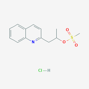 molecular formula C13H16ClNO3S B1432200 1-(喹啉-2-基)丙-2-基甲磺酸甲酯盐酸盐 CAS No. 1375471-44-5