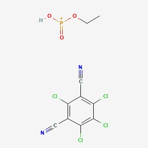 molecular formula C10H6Cl4N2O3P+ B14322034 Chlorothalonil-fosetyl mixt. CAS No. 100756-23-8