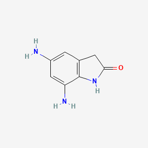 molecular formula C8H9N3O B1432204 5,7-Diamino-1,3-dihydroindol-2-one CAS No. 739317-34-1