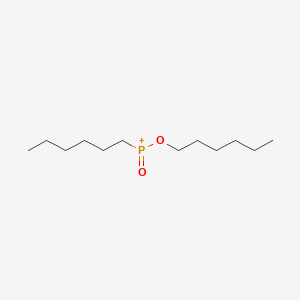 molecular formula C12H26O2P+ B14322043 Hexyl(hexyloxy)oxophosphanium CAS No. 106787-55-7