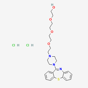 molecular formula C25H35Cl2N3O4S B1432205 2-(2-(2-(2-(4-(Dibenzo[b,f][1,4]thiazepin-11-yl)piperazin-1-yl)ethoxy)ethoxy)ethoxy)ethanol dihydrochloride CAS No. 1356906-17-6