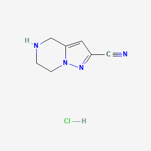 4,5,6,7-Tetrahydropyrazolo[1,5-a]pyrazine-2-carbonitrile hydrochloride