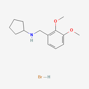 molecular formula C14H22BrNO2 B1432209 N-(2,3-Dimethoxybenzyl)cyclopentanamine hydrobromide CAS No. 1609406-42-9