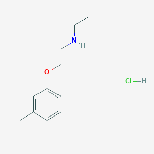 molecular formula C12H20ClNO B1432211 N-Ethyl-2-(3-ethylphenoxy)ethanamine hydrochloride CAS No. 1609409-03-1