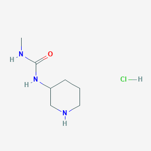 molecular formula C7H16ClN3O B1432213 3-Methyl-1-(piperidin-3-yl)urea hydrochloride CAS No. 2097935-45-8