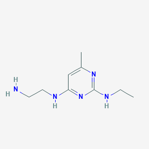 molecular formula C9H17N5 B1432214 N4-(2-aminoethyl)-N2-ethyl-6-methylpyrimidine-2,4-diamine CAS No. 1706438-30-3