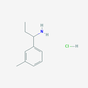 molecular formula C10H16ClN B1432215 1-(m-Tolyl)propan-1-amine hydrochloride CAS No. 1864056-40-5