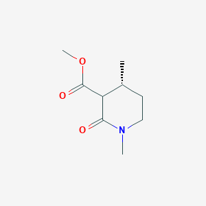 molecular formula C9H15NO3 B14322178 Methyl (4R)-1,4-dimethyl-2-oxo-3-piperidinecarboxylate CAS No. 100045-12-3
