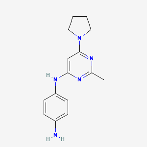 N1-(2-methyl-6-(pyrrolidin-1-yl)pyrimidin-4-yl)benzene-1,4-diamine