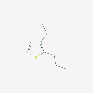 molecular formula C9H14S B14322265 Thiophene, 3-ethyl-2-propyl CAS No. 109239-41-0