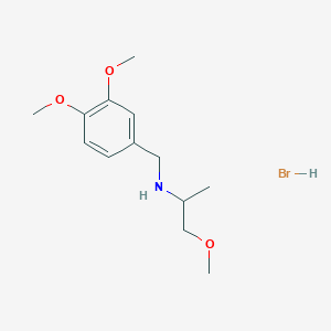 molecular formula C13H22BrNO3 B1432233 N-(3,4-dimethoxybenzyl)-1-methoxy-2-propanamine hydrobromide CAS No. 1609396-34-0