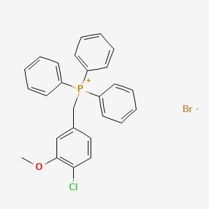 molecular formula C26H23BrClOP B14322361 Phosphonium, [(4-chloro-3-methoxyphenyl)methyl]triphenyl-, bromide CAS No. 110463-12-2
