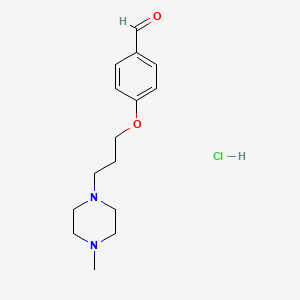 molecular formula C15H23ClN2O2 B1432237 4-[3-(4-Methyl-1-piperazinyl)propoxy]benzaldehyde hydrochloride CAS No. 1609406-81-6