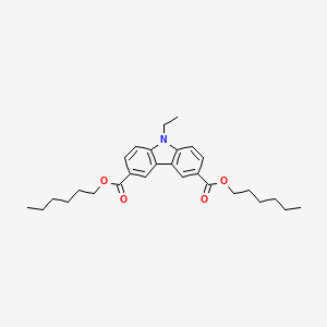 molecular formula C28H37NO4 B14322394 Dihexyl 9-ethyl-9H-carbazole-3,6-dicarboxylate CAS No. 105769-77-5