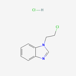 molecular formula C9H10Cl2N2 B1432240 1-(2-chloroethyl)-1H-benzimidazole hydrochloride CAS No. 26706-11-6