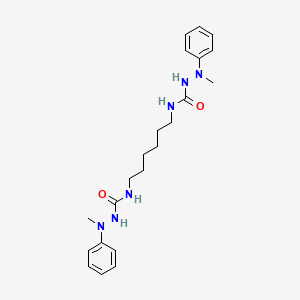 molecular formula C22H32N6O2 B14322424 N,N'-(Hexane-1,6-diyl)bis(2-methyl-2-phenylhydrazine-1-carboxamide) CAS No. 105643-90-1