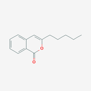 molecular formula C14H16O2 B14322429 1H-2-Benzopyran-1-one, 3-pentyl- CAS No. 106180-94-3