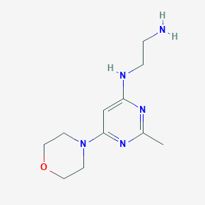 molecular formula C11H19N5O B1432243 N1-(2-methyl-6-morpholinopyrimidin-4-yl)ethane-1,2-diamine CAS No. 1706442-17-2