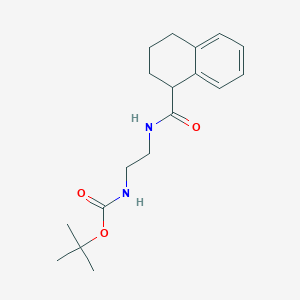molecular formula C18H26N2O3 B1432244 tert-Butyl (2-(1,2,3,4-tetrahydronaphthalene-1-carboxamido)ethyl)carbamate CAS No. 1371788-45-2