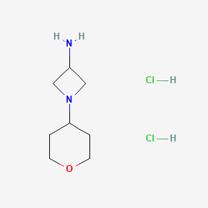 molecular formula C8H18Cl2N2O B1432246 1-(Oxan-4-yl)azetidin-3-amine dihydrochloride CAS No. 1257045-99-0