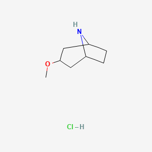 molecular formula C8H16ClNO B1432252 3-Methoxy-8-azabicyclo[3.2.1]octane hydrochloride CAS No. 1820649-01-1
