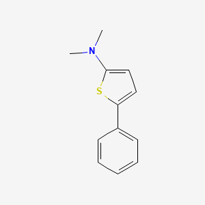 molecular formula C12H13NS B14322546 2-Thiophenamine, N,N-dimethyl-5-phenyl- CAS No. 109548-94-9
