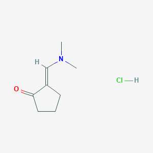 molecular formula C8H14ClNO B1432256 (2E)-2-[(dimethylamino)methylene]cyclopentanone hydrochloride CAS No. 1417574-79-8