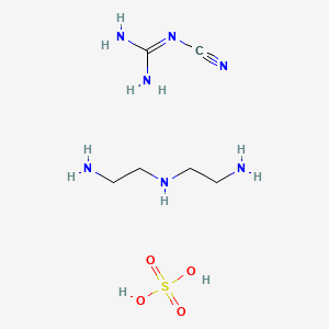 molecular formula C6H19N7O4S B14322560 N'-(2-aminoethyl)ethane-1,2-diamine;2-cyanoguanidine;sulfuric acid CAS No. 104339-61-9
