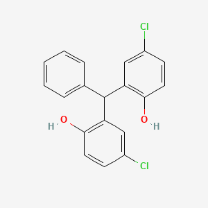 molecular formula C19H14Cl2O2 B14322586 Phenol, 2,2'-benzylidenebis(4-chloro- CAS No. 101936-07-6