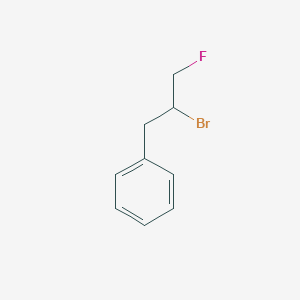molecular formula C9H10BrF B14322639 Benzene, (2-bromo-3-fluoropropyl)- CAS No. 105198-15-0