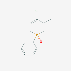 molecular formula C12H12ClOP B14322671 Phosphorin, 4-chloro-1,2-dihydro-5-methyl-1-phenyl-, 1-oxide CAS No. 109891-15-8