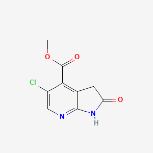 1h-Pyrrolo[2,3-b]pyridine-4-carboxylic acid,5-chloro-2,3-dihydro-2-oxo-,methyl ester