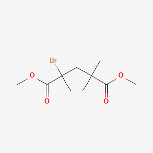 molecular formula C10H17BrO4 B14322702 Dimethyl 2-bromo-2,4,4-trimethylpentanedioate CAS No. 110627-98-0