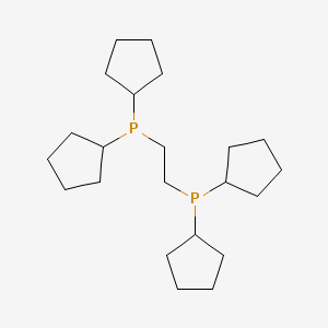 molecular formula C22H40P2 B14322758 Phosphine, 1,2-ethanediylbis[dicyclopentyl- CAS No. 111848-16-9