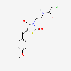 2-Chloro-N-[2-[5-[(4-ethoxyphenyl)methylidene]-2,4-dioxo-1,3-thiazolidin-3-yl]ethyl]acetamide
