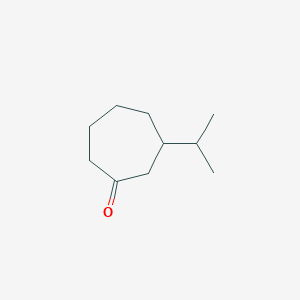 molecular formula C10H18O B14322790 Cycloheptanone, 3-(1-methylethyl)- CAS No. 108168-72-5