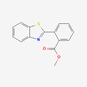 molecular formula C15H11NO2S B14322802 Methyl 2-(1,3-benzothiazol-2-yl)benzoate 