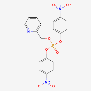 molecular formula C18H14N3O8P B14322805 Bis(4-nitrophenyl) (pyridin-2-yl)methyl phosphate CAS No. 112121-91-2