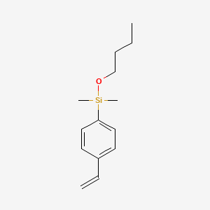 molecular formula C14H22OSi B14322868 Butoxy(4-ethenylphenyl)dimethylsilane CAS No. 105785-14-6