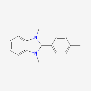 molecular formula C16H18N2 B14322891 1,3-Dimethyl-2-(4-methylphenyl)-2,3-dihydro-1H-benzimidazole CAS No. 100672-38-6