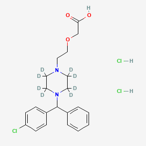 molecular formula C21H27Cl3N2O3 B1432291 Cetirizine (D8 dihydrochloride) CAS No. 2070015-04-0