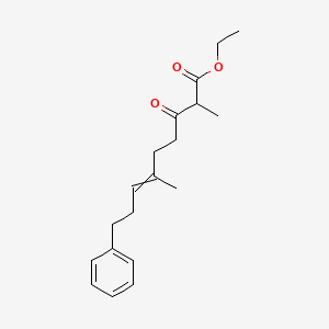 molecular formula C19H26O3 B14322949 Ethyl 2,6-dimethyl-3-oxo-9-phenylnon-6-enoate CAS No. 112292-68-9