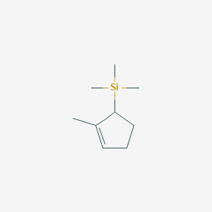 molecular formula C9H18Si B14322985 Trimethyl(2-methylcyclopent-2-en-1-yl)silane CAS No. 104201-44-7