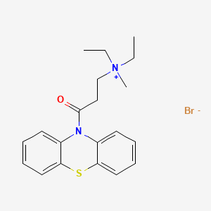 molecular formula C20H25BrN2OS B14323003 Diethylmethyl(2-(10-phenothiazinylcarbonyl)ethyl)ammonium bromide CAS No. 111327-40-3