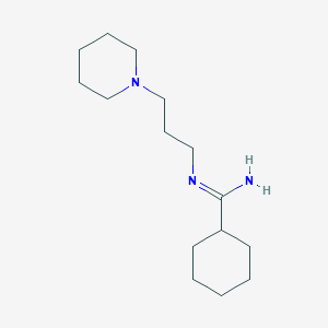 molecular formula C15H29N3 B14323009 N'-[3-(Piperidin-1-yl)propyl]cyclohexanecarboximidamide CAS No. 109359-61-7