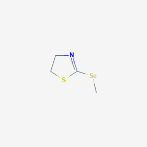 molecular formula C4H7NSSe B14323043 2-(Methylselanyl)-4,5-dihydro-1,3-thiazole CAS No. 112335-53-2