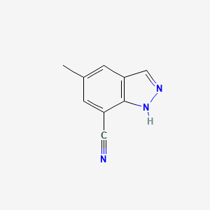 molecular formula C9H7N3 B1432305 1h-Indazole-7-carbonitrile,5-methyl- CAS No. 1360884-92-9