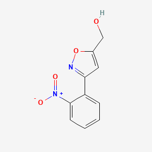 molecular formula C10H8N2O4 B1432308 (3-(2-Nitrophenyl)isoxazol-5-yl)methanol CAS No. 325744-47-6